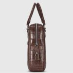 brown crocodile Alligator Leather Briefcase Laptop Bag for Men4