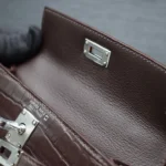 Mini Kelly di coccodrillo marrone, 20 cm