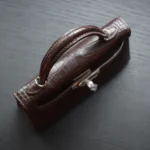 Mini Kelly di coccodrillo marrone, 20 cm