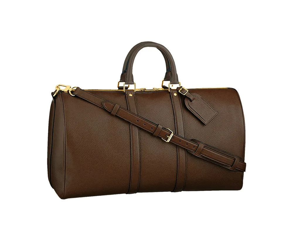 brown leather duffle bag weekender