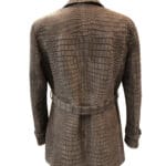 dos de manteau de pluie en crocodile nubuck