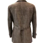 nubuck crocodile raincoat back
