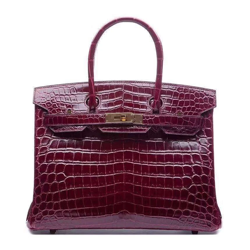 burgundy crocodile lv hanbag birkin design1