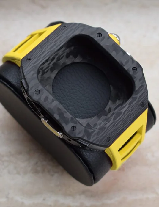 case apple watch ultra carbon richard mille yellow strap