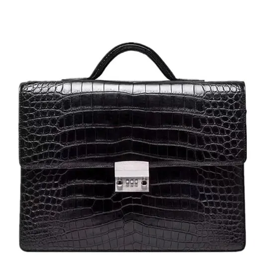 crocodile Leather Lawyers Briefcase Messenger Bag Business Bag for Men1