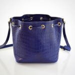 blue crocodile tote bag