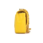 Crocodile leather classic flap chain shoulder bags for women yellow