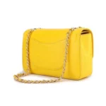 Crocodile leather classic flap chain shoulder bags for women yellow