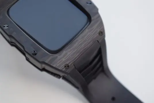Custom apple watch case carbon black