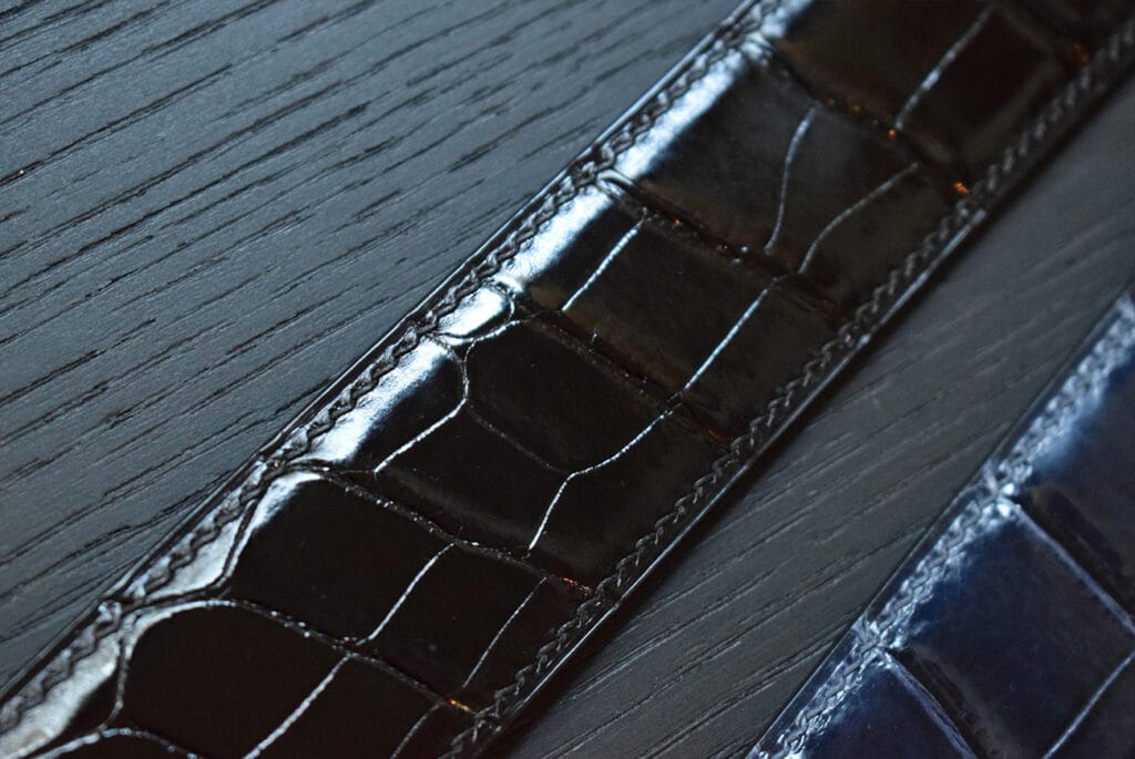 custom crocodile belt