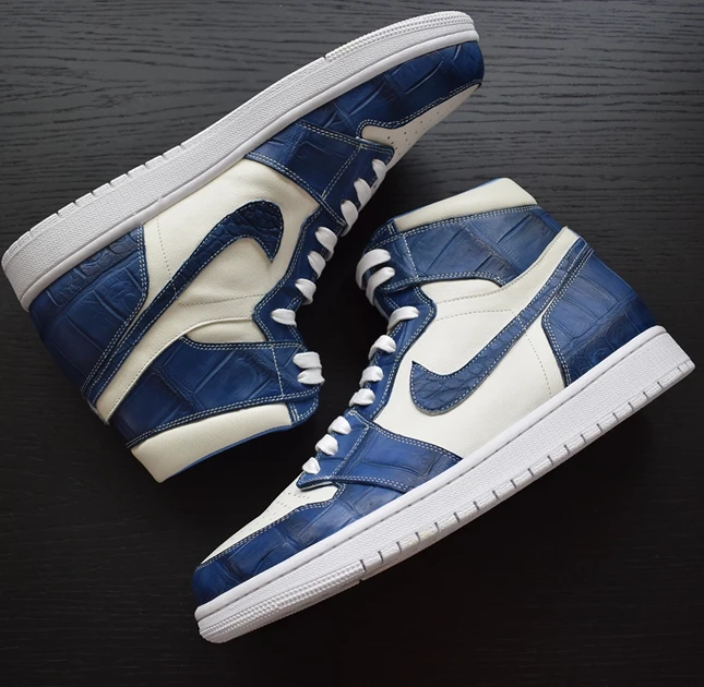 sneaker di coccodrillo personalizzato