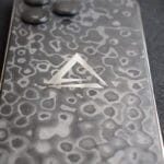custom iphone 14 pro max carbon camouflage silver logo