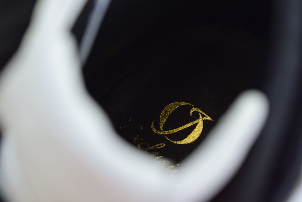 Custom jordan nike genuine python grey inside logo