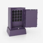 定制-奢华-皮革-手表-保险箱-紫色