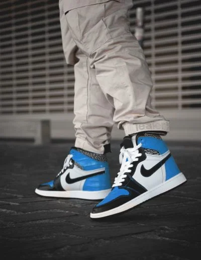 custom nike jordan air 1 baby blue crocodile