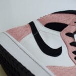 nike jordan python rose côté personnalisé