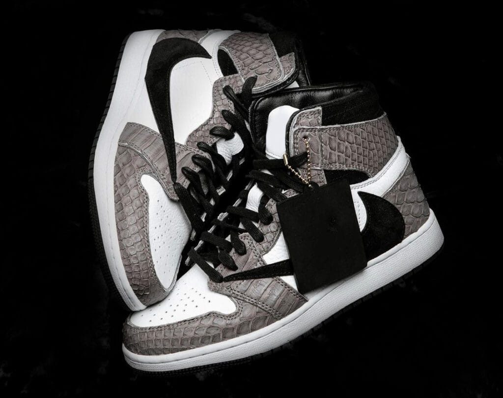 custom nike jordan python grey