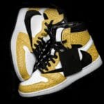 nike jordan python jaune personnalisé
