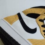 nike jordan python jaune côté personnalisé