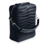 dark blue crocodile crossbody bag