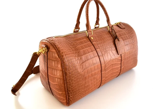 genuine crocodile duffle bag side