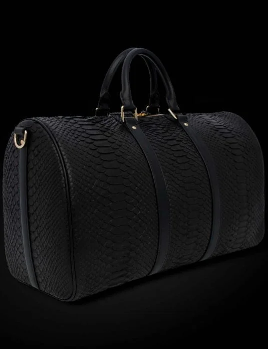 genuine python duffle bag