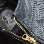 Genuine python jacket black1