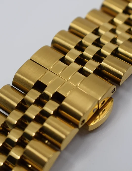 gold apple watch band rolex style front 1