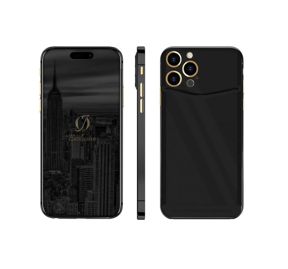 gold black iphone 15 pro max clou de paris