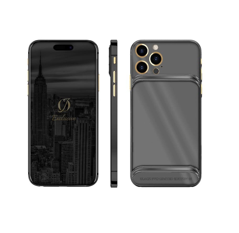 gold black iphone 15 pro max infinity edition