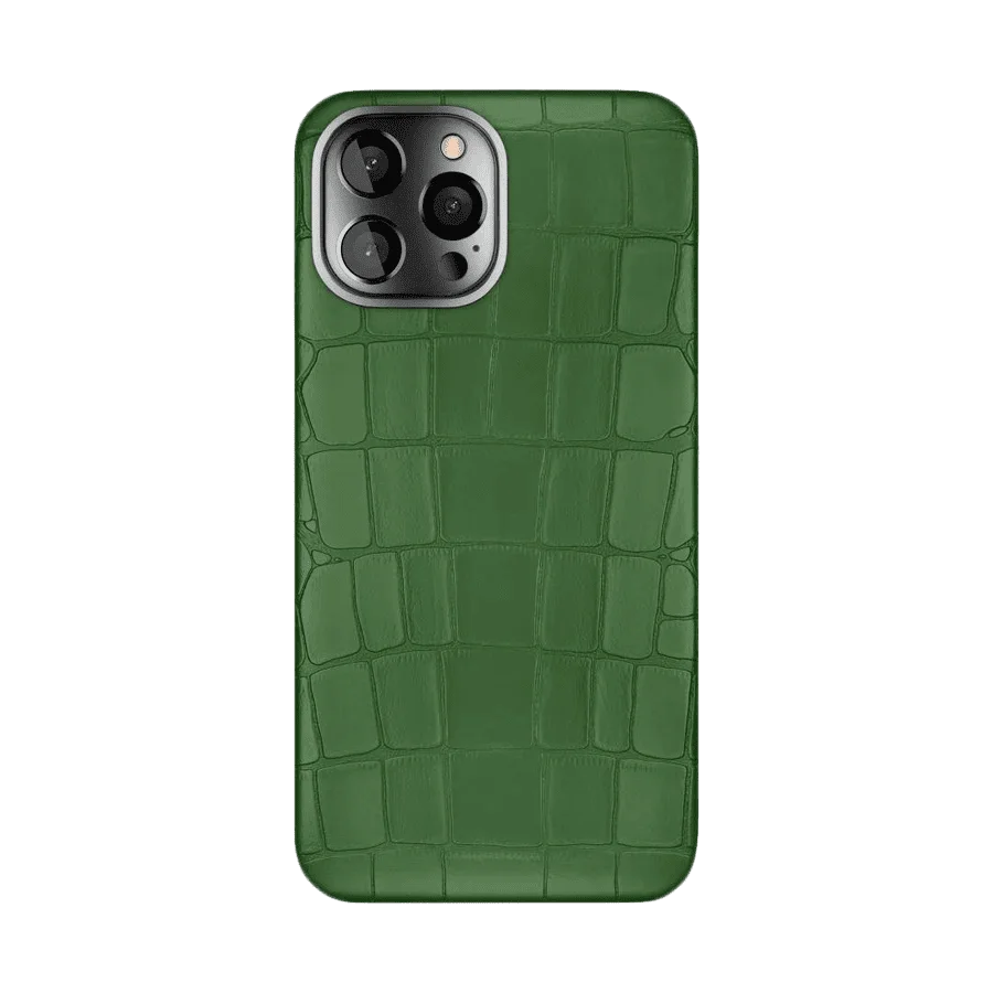 grünesKROKODILETUIIPHONE14PRO grünes KROKODIL-ETUI IPHONE 14 PRO