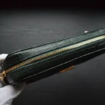 Pochette crocodile verte