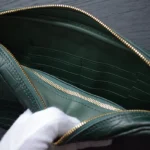 Pochette crocodile verte