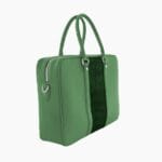 grüne Ledertasche mit Krokodil 1