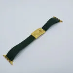cintura verde Rolex per Apple Watch con cinturino in oro
