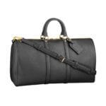 grey leather duffle bag weekender