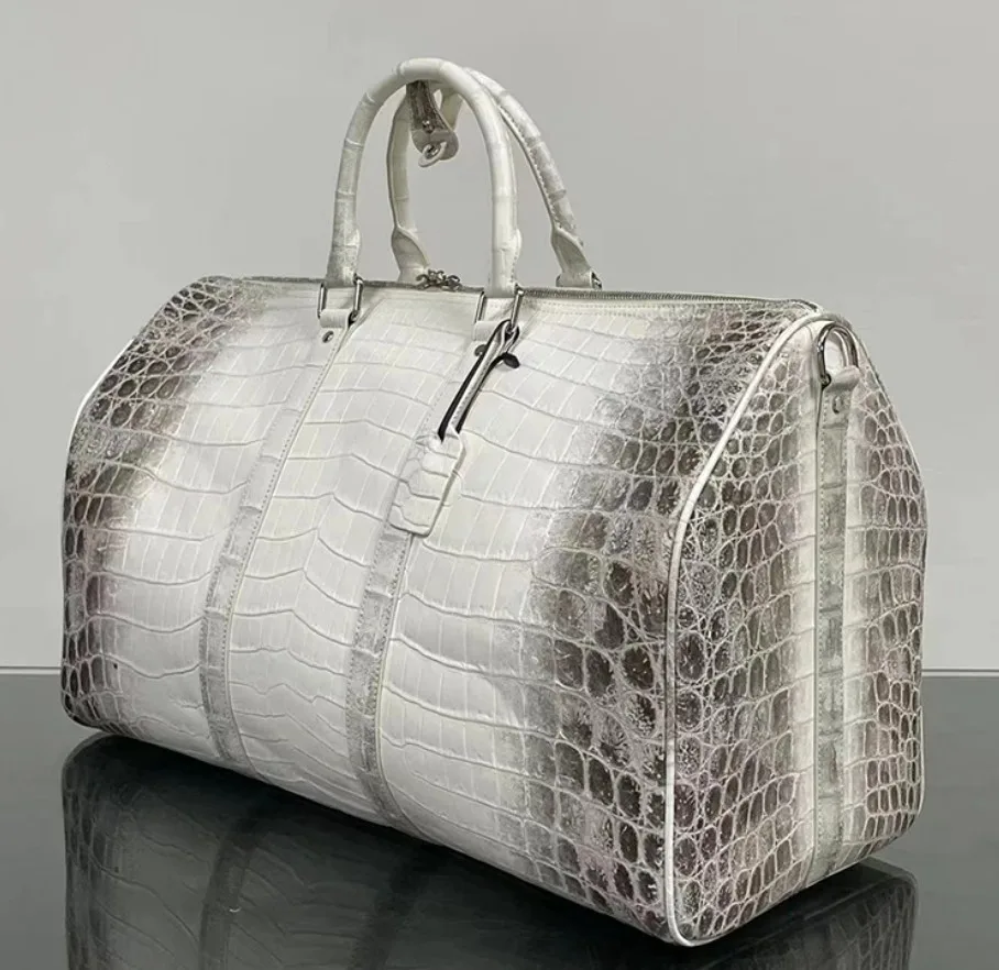 himalayan crocodile duffle bag side himalayan crocodile duffle bag side
