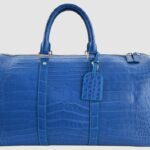 浅蓝色正品鳄鱼旅行袋 LV 设计