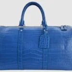 浅蓝色正品鳄鱼旅行袋 LV 设计