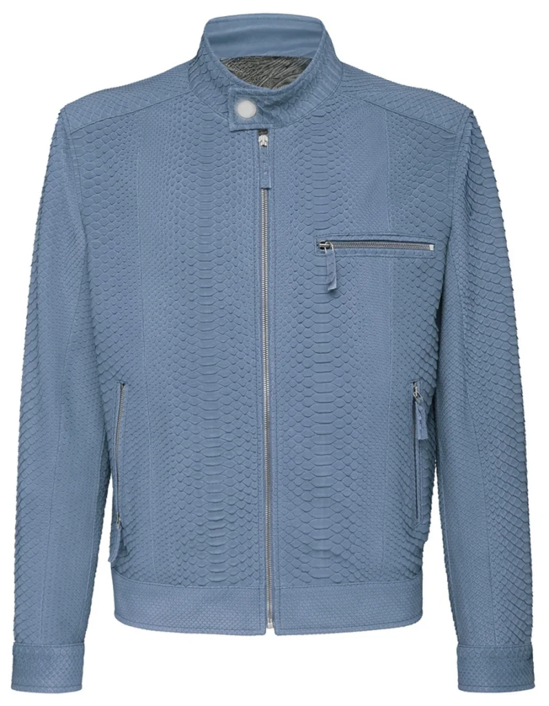 浅蓝色蟒纹外套