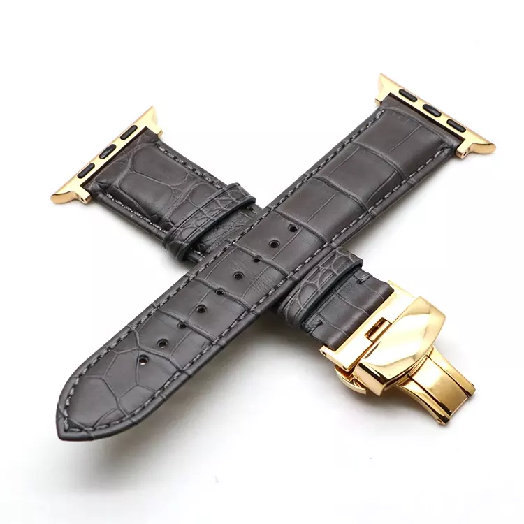 luxury apple watch band grey crocodile luxury apple watch band grey crocodile
