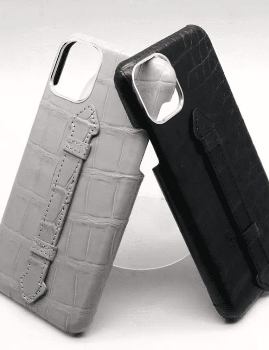 Luxury iphone case blue crocodile 1