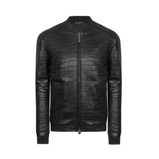 luxury leather jacket black men