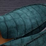 绿色绒面鳄鱼乐福鞋