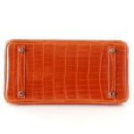 橙色鳄鱼皮手袋