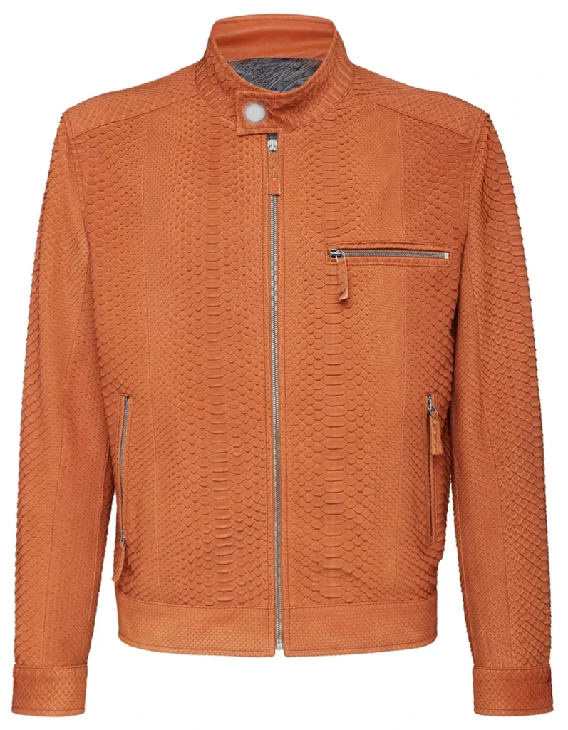 橙色蟒蛇皮夹克