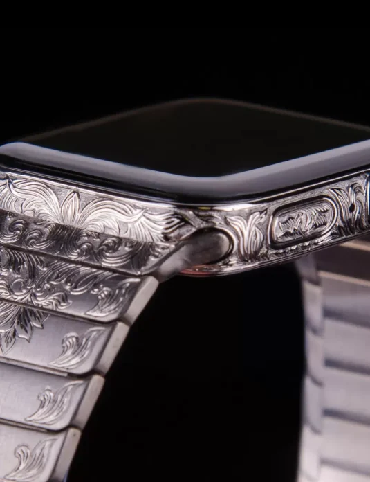 Platinum apple watch 7 custom engraving 1 e1658424389410