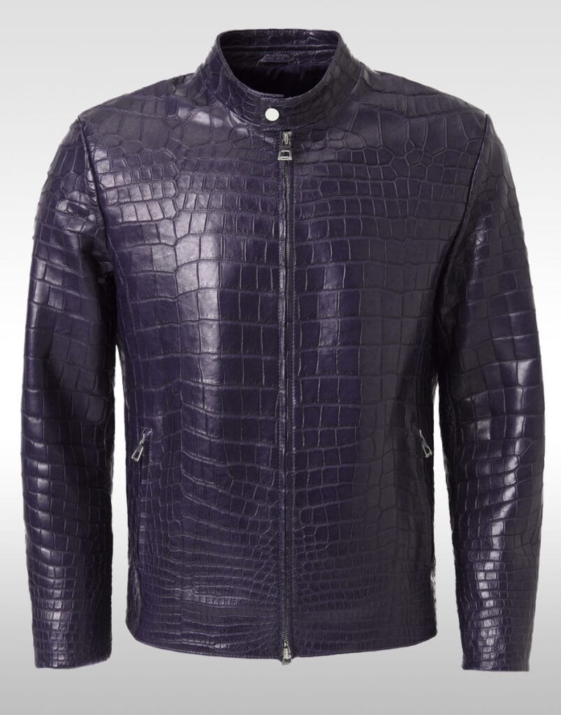 purple alligator jacket