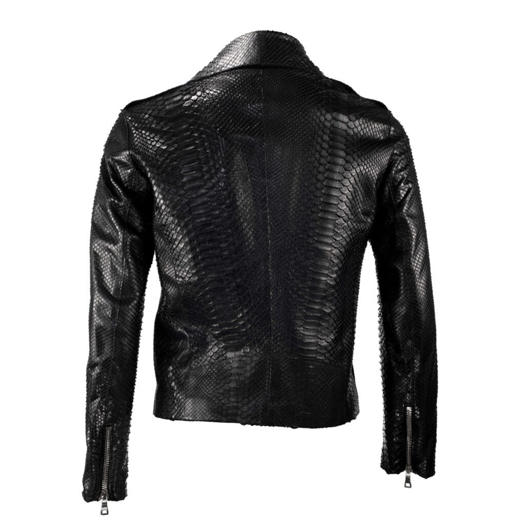 python leather jacket biker 1