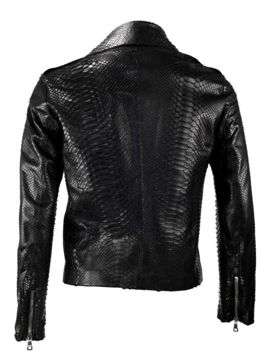 python leather jacket biker 1